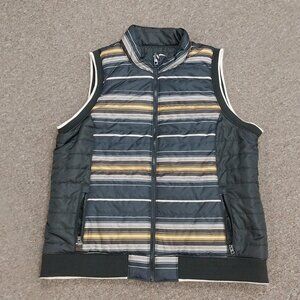 Cinch Women's Quilted Reversible Vest- Black with Stripes